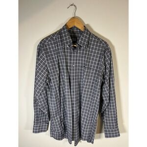 Jos A Bank Traveler Mens Traditional Fit Button Down Shirt Long Sleeve‎ Plaid M